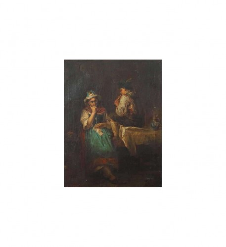 Kurzbauer Eduard (1840 - 1879) - La sérénade - Tableaux et dessins Style Napoléon III