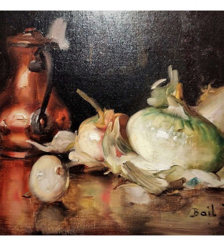 Still Life with Onions - Bail Joseph (1862-1921)