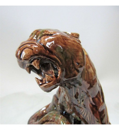 XXe siècle - Tigre rugissant (vers 1940) - Thierry Van Ryswyck (1911-1958)