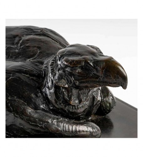 Aigle couché - Albéric Collin (1886-1962) - Sculpture Style Art Déco