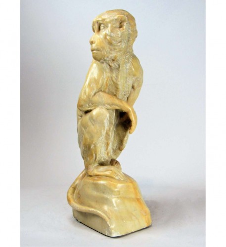 Sculpture  - Yellow marble Monkey, Italy 1st half of the 19th century