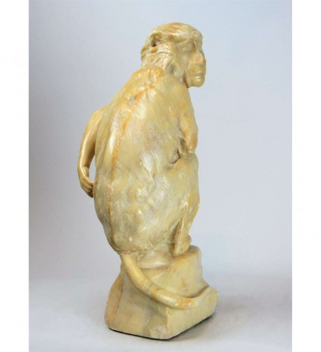 19th century - Yellow marble Monkey, Italy 1st half of the 19th century