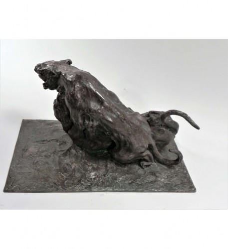 Guido Righetti (1875-1958), Tigres combattants n°1 - Art Déco