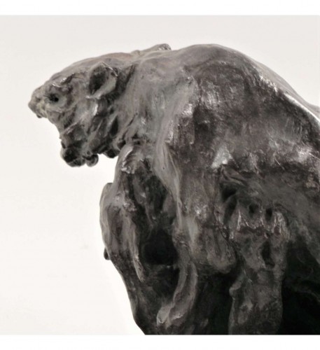 Art Déco - Guido Righetti (1875-1958), Tigres combattants n°1