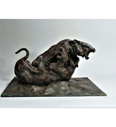 Antiquités - Guido Righetti (1875-1958), Tigres combattants n°1