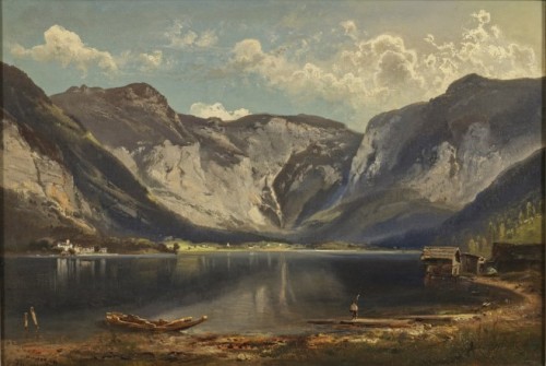 View of Hallstatt - Feldhütter Ferdinand (1842-1898)