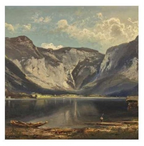 Paintings & Drawings  - View of Hallstatt - Feldhütter Ferdinand (1842-1898)