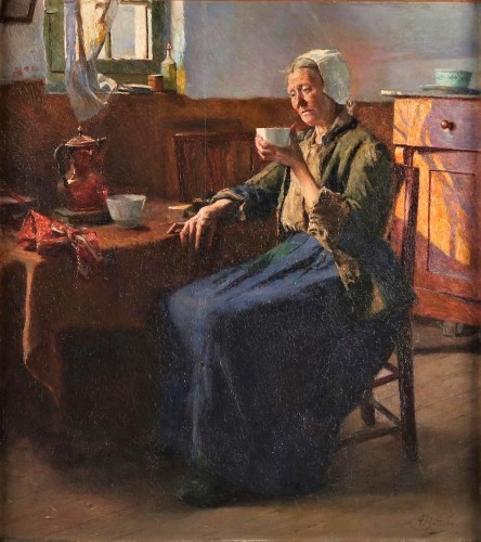 The old fisherman woman  - Aloïs Boudry (1851-1938)