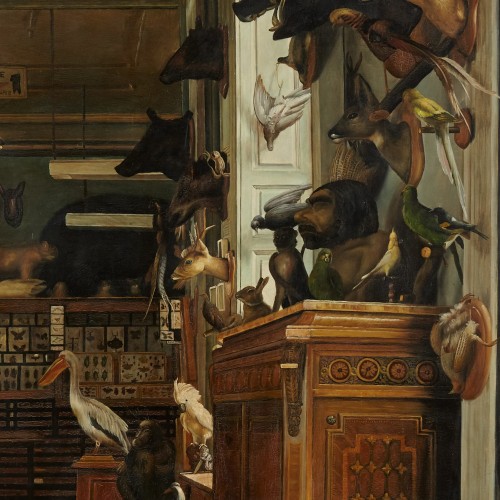 L'atelier d'un taxidermiste - J. Convey - Tableaux et dessins Style 