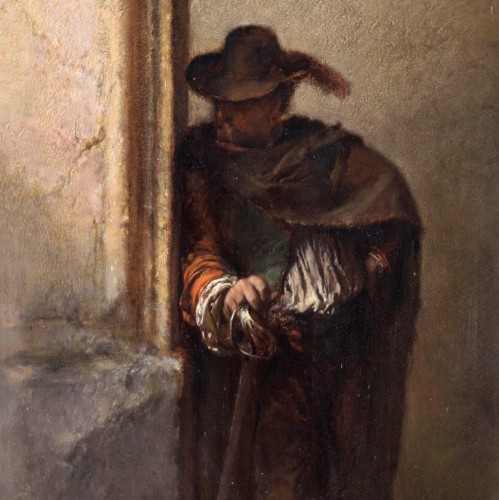 The Vagabond Spy  -  Duwez Henri-Joseph (1810-1884) - Paintings & Drawings Style Napoléon III