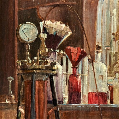 Paintings & Drawings  - Le Laboratoire, 1891 -  Olivié-Bon Léon (1863-1901)