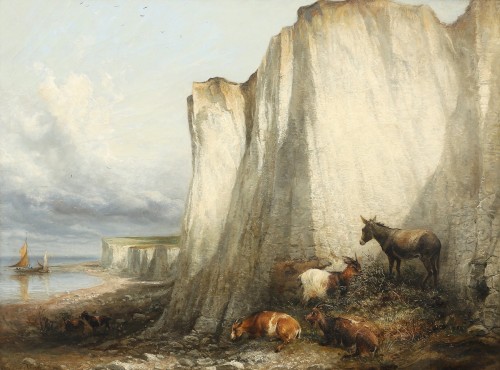 Cattle near the cliffs of Herne Bay KENT - Thomas Sidney Cooper (1803-1902) - Napoléon III