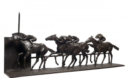 Horse race, bronze - Frans Jochems (1880-1949)
