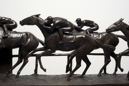Horse race, bronze - Frans Jochems (1880-1949) - Sculpture Style 