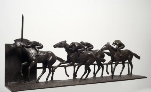 20th century - Horse race, bronze - Frans Jochems (1880-1949)