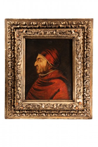 Ecole italienne début XVIIe - Portrait de profil du pape Sixte IV