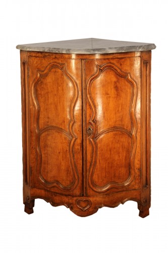 Late 18th C “Encoignure” comprising 2 doors. In walnut woo. From Provence
