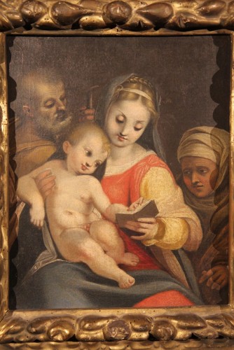 Tableaux et dessins Tableaux XVIIe siècle - La Sainte Famille, école italienne du XVIIe siècle