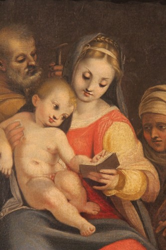 La Sainte Famille, école italienne du XVIIe siècle - Chatelan Antiquités
