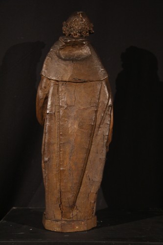 Saint Paul. Statuette en bois de noyer finement sculpté du XVIIe siècle - Chatelan Antiquités