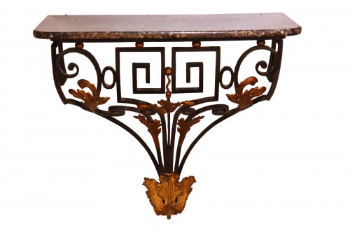 Late 18thC wall console Beaten iron