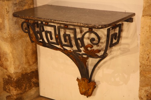 Furniture  - Late 18thC wall console Beaten iron