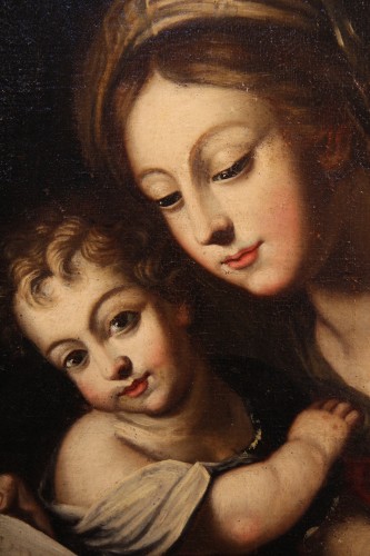 Tableaux et dessins Tableaux XVIIe siècle - Vierge à l’Enfant, Ecole italienne du XVIIe