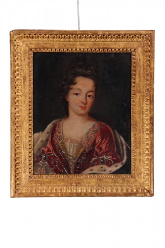 Portrait d’une élégante en buste, École française du XVIIe siècle