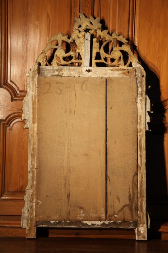 XVIIIe siècle - Miroir Louis XVI en bois doré Provence