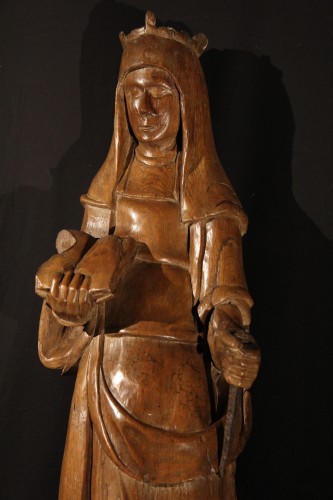 XVIe siècle et avant - Statue de sainte (probablement Hélène), travail Rhénan circa 1600