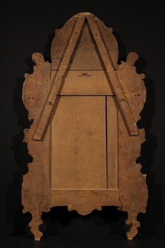 Miroir à parcloses dit « de Beaucaire », en bois doré, Provence XVIIIe siècle - Chatelan Antiquités