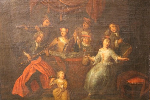 Teatime and Concert, 18th C Dutch school. - Paintings & Drawings Style 