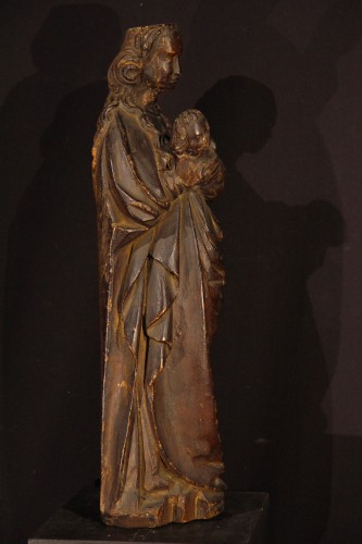  - Virgin and Child in carved and lacquered limewood, France circa 1500