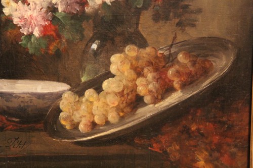 Paintings & Drawings  - Still life signed Eugène PETIT(1838-1886).