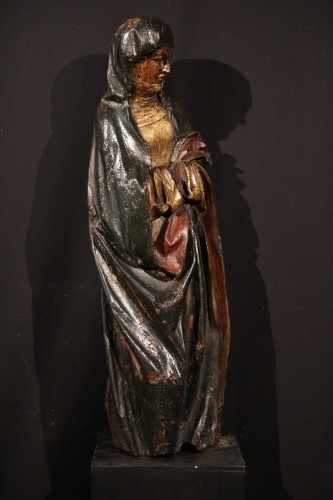 Vierge de douleur, Allemagne 1ère moitié du XVe siècle - Sculpture Style Moyen Âge
