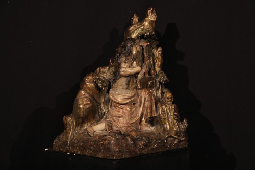 Sculpture  - St. Mary Magdalene penitent, terracotta early 18th century