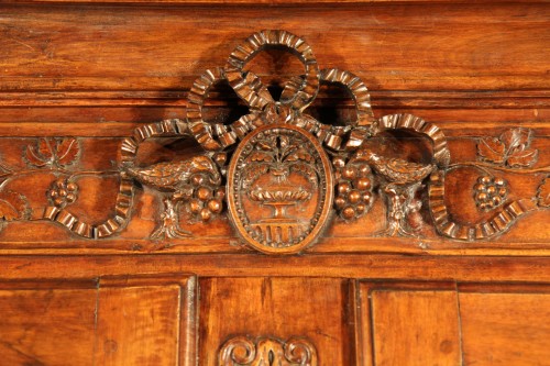 Furniture  - 18thC Provencal wedding armoire (wardrobe).Walnut wood stained with alkanet