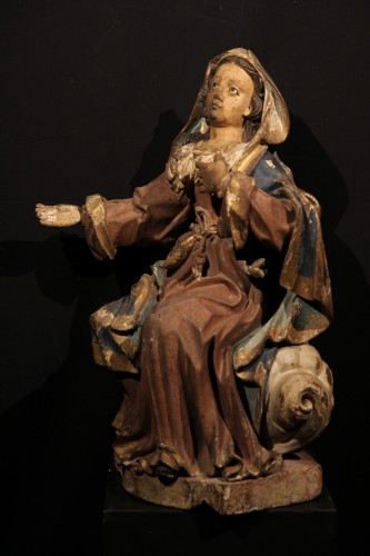 Vierge de l’Assomption, Provence début XVIIIe siècle - Sculpture Style 