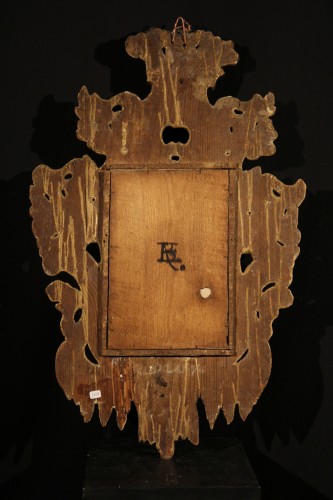 Mirrors, Trumeau  - Pair of carved and gilded wood mirrors, Italian work of the Barochetto