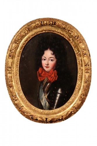 Portrait of a young man in armour, 17th C French school 