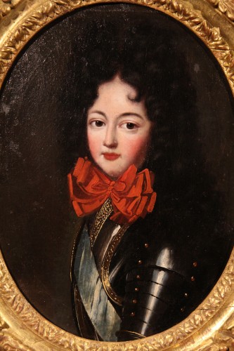  Portrait de jeune homme en armure, Ecole française XVIIe - Tableaux et dessins Style 