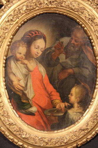 La Ste Famille, Ecole française de la fin du XVIIIe siècle - Tableaux et dessins Style 
