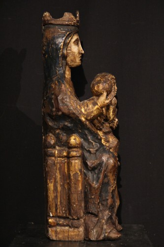 14th-15th c Virgin in majesty called Sedes Sapientiae - 