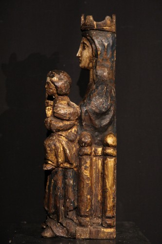 14th-15th c Virgin in majesty called Sedes Sapientiae - 