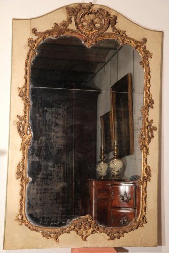 Trumeau d'époque Louis XV - Miroirs, Trumeaux Style Louis XV