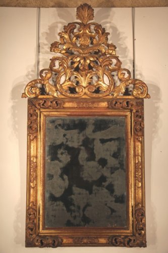 Miroir à fronton époque XVIIIe - Chatelan Antiquités