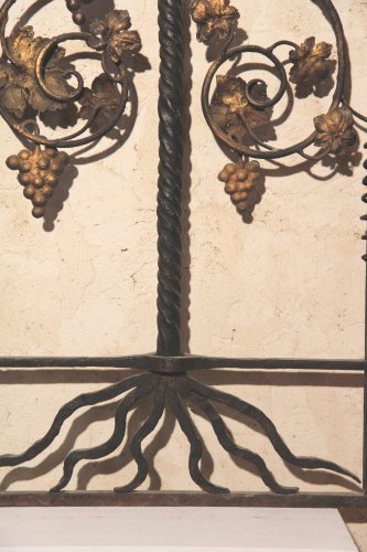 Matériaux & Architecture Eléments d'architecture - Paire de grilles en fer forgé, travail d’époque XVIIIe