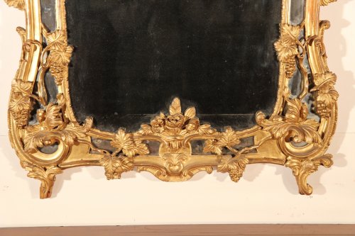 Mirrors, Trumeau  - Louis XV giltwood mirror from Provence