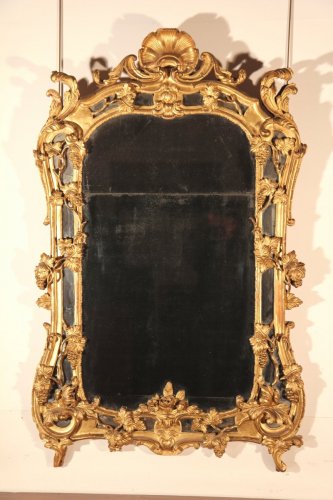 Miroir à parcloses Louis XV Provence XVIIIe siècle - Chatelan Antiquités