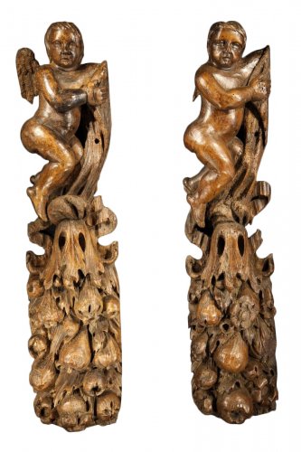 18th C pair of hanging statues